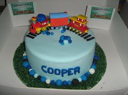 boy's christening cake