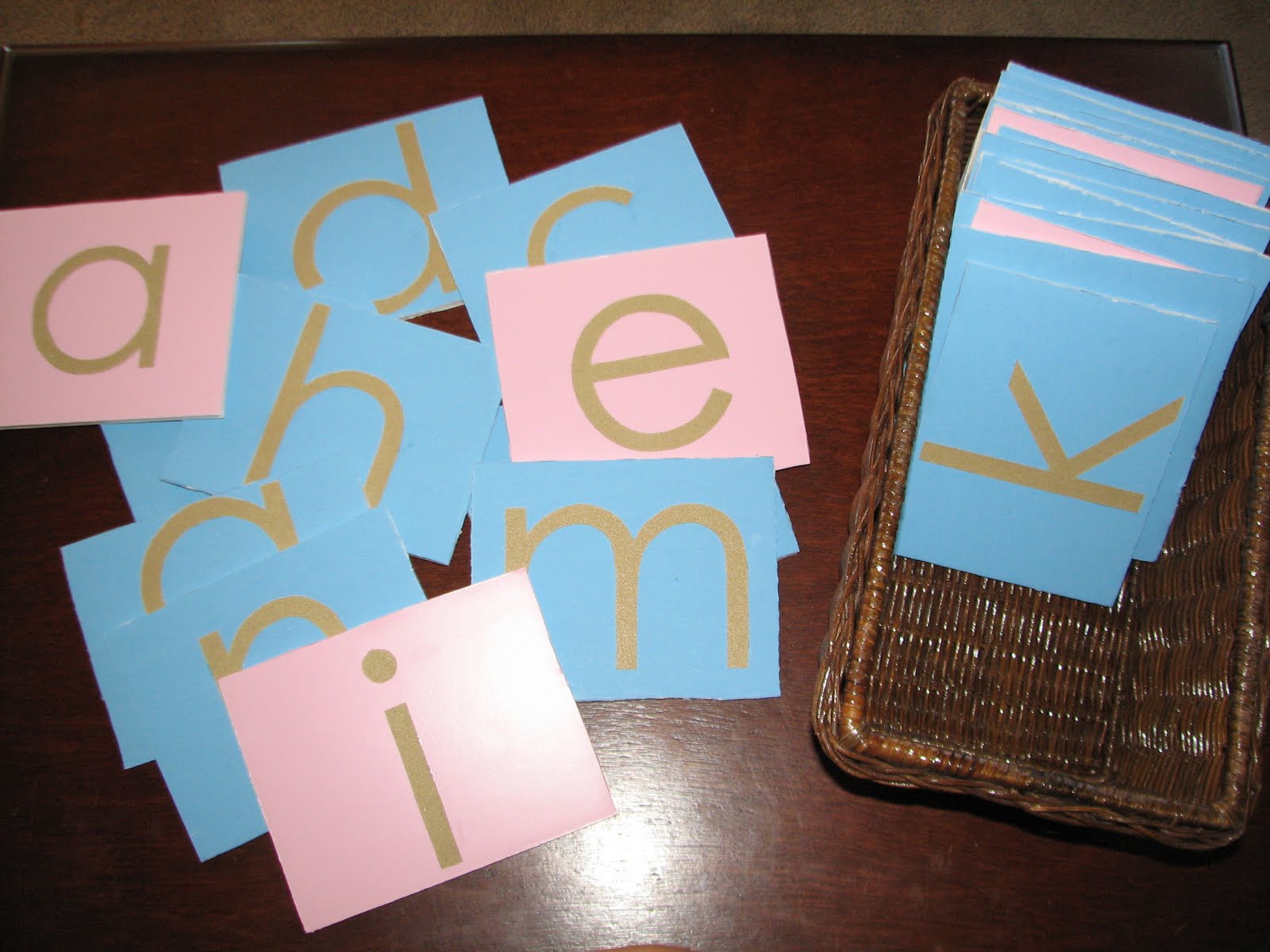 Izzie, Mac and Me Homemade Sandpaper Letters