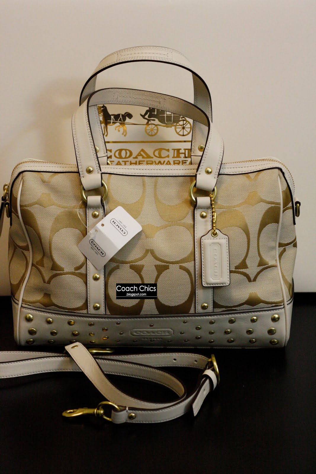 Coach Chics New released Coach NANCY Satchel Coach Signature Lurex