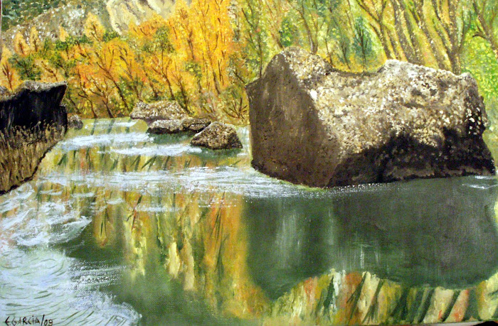 Óleo sobre lienzo "Piedra del Caballo" 41 x 27 cm