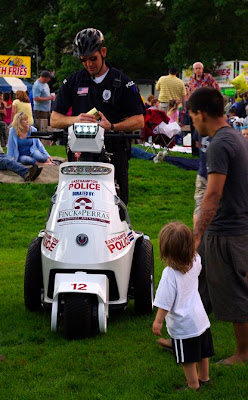 Easthampton Police scooter at the Fireworks Festival in Easthampton, MA