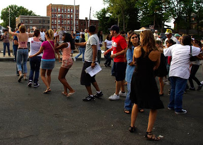 Conga line at the Holyoke Block party