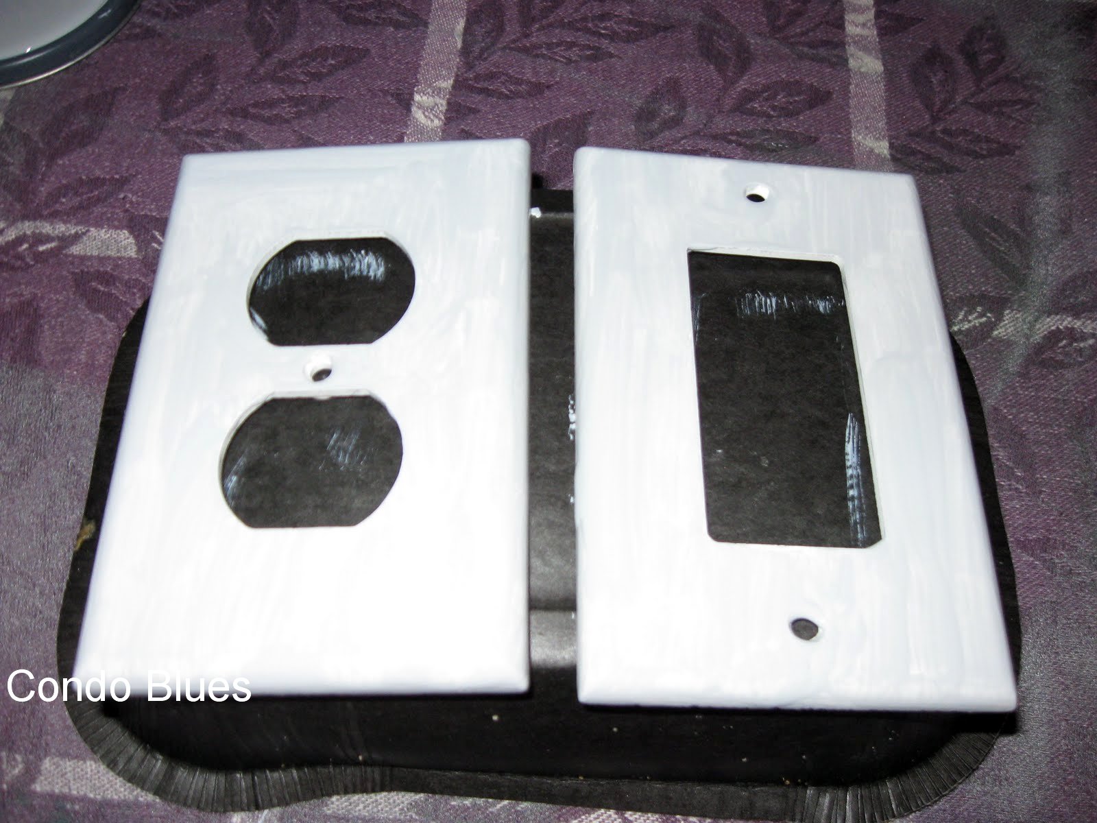 Condo Blues Chalkboard Paint Outlet Covers