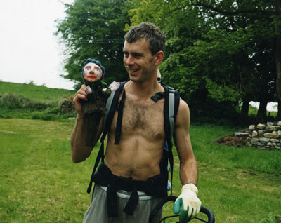Dan Hillman showing off his puppet