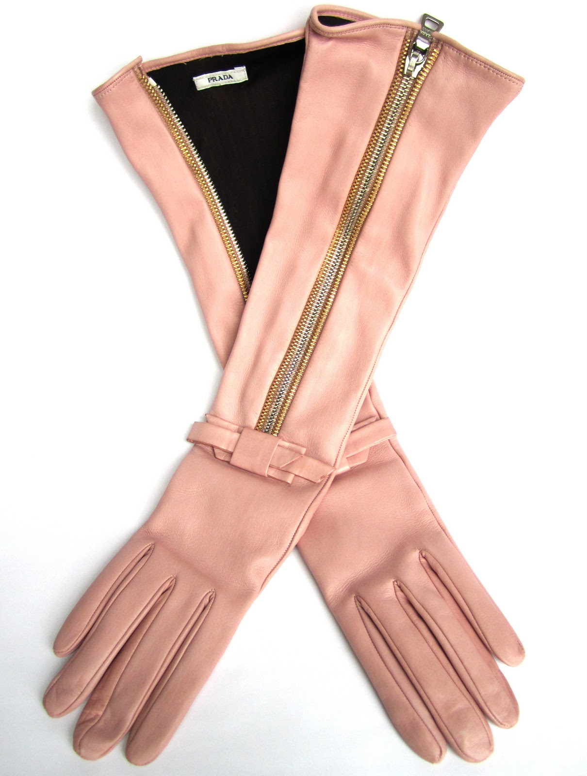 The VULT....SOLD...Leather Pink Prada Gloves...SOLD...