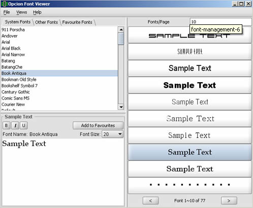 Mencari Koleksi Font Dengan Cepat - Font Management Program