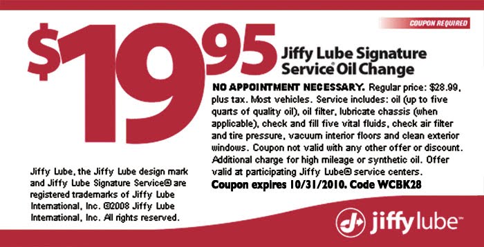 Jiffy Lube Utah Hours September 2018 Discounts