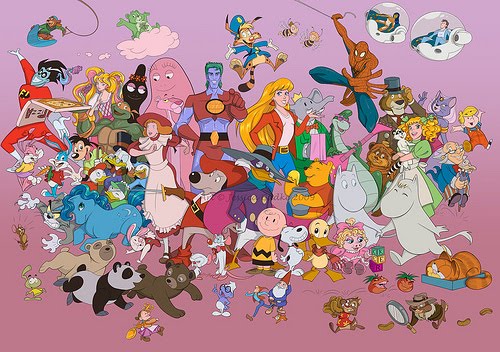Cartoon characters from the