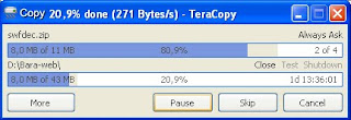 Proses Pengcopian TeraCopy