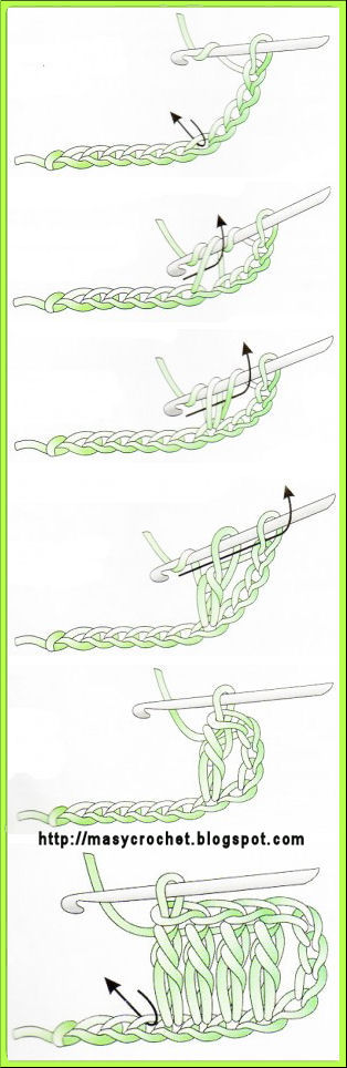 punto alto puntos de crochet. punto alto