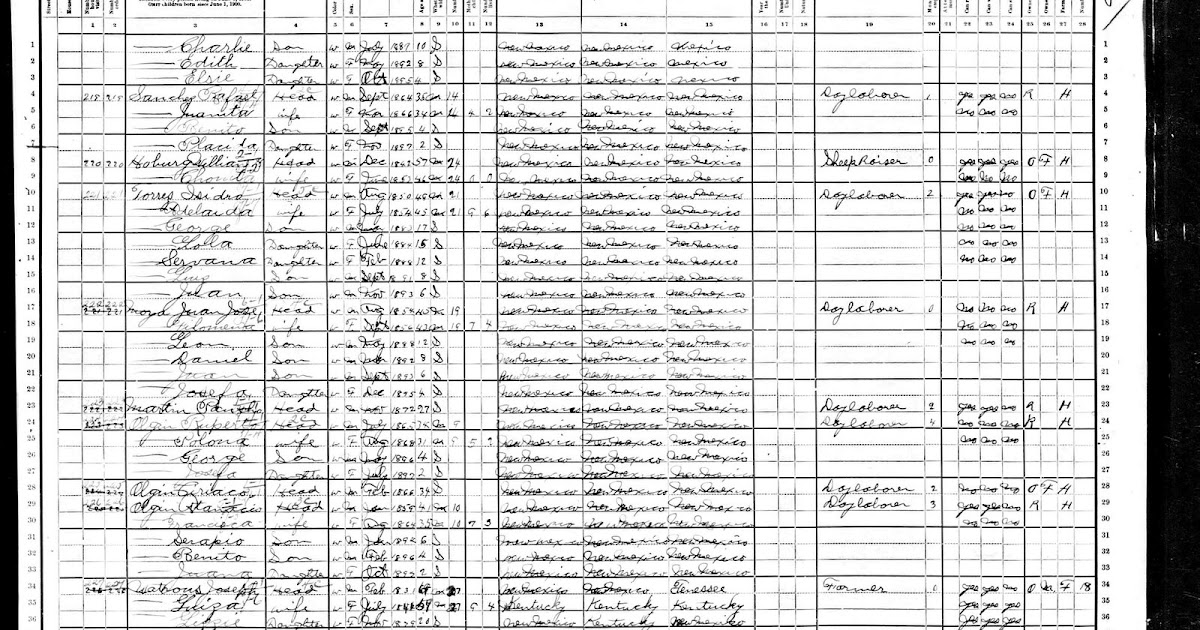 More Thoughts From New Mexico 1900 Federal Census, Watrous, Mora