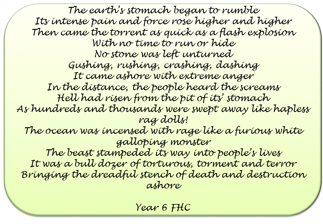 Year 6: We have learnt about Personification