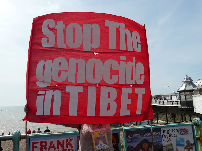 First photo of April 26th 2008 Tibet Peace Walk with Buddhist chanting,