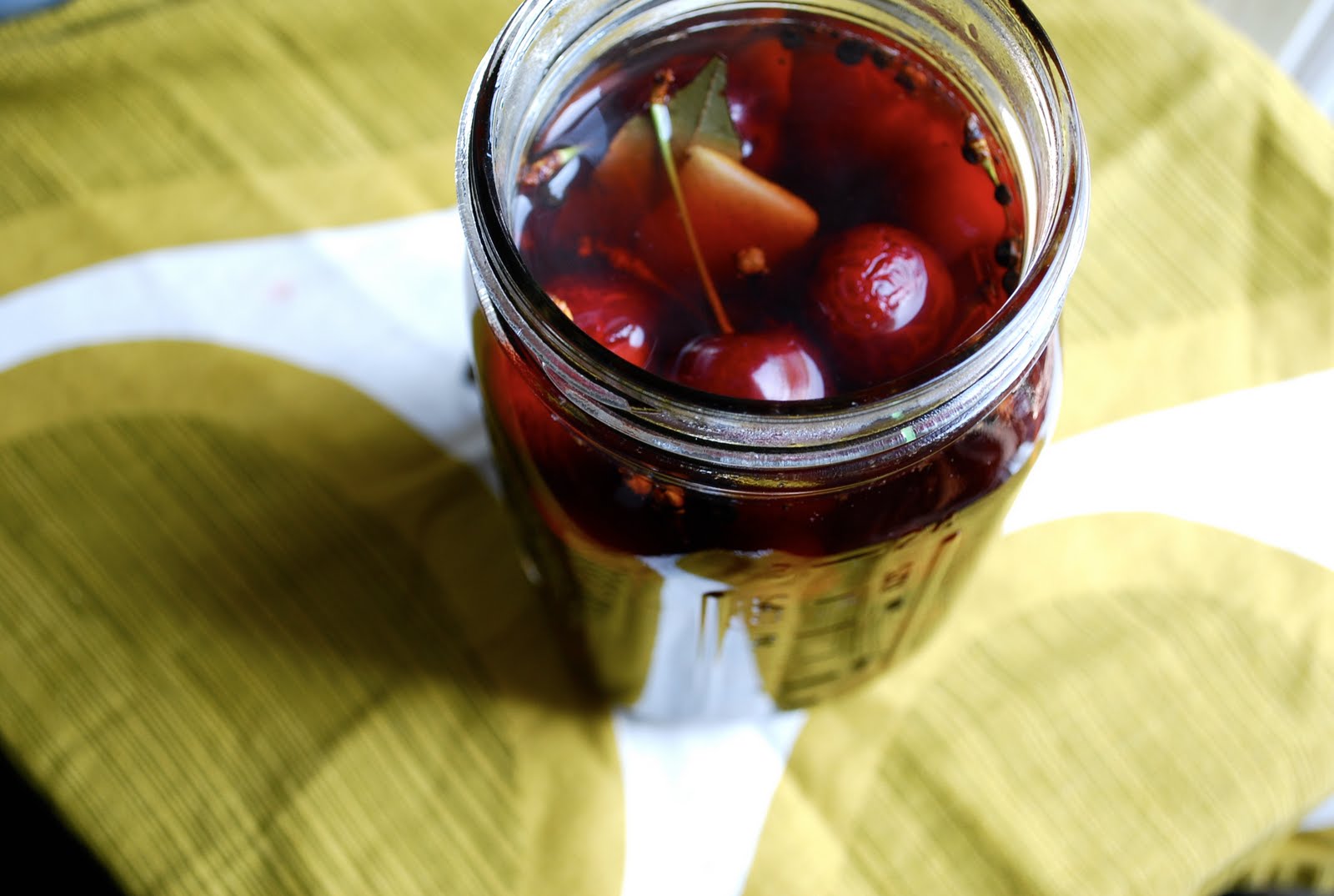 quick pickled cherries and cucumbers Brooklyn Supper