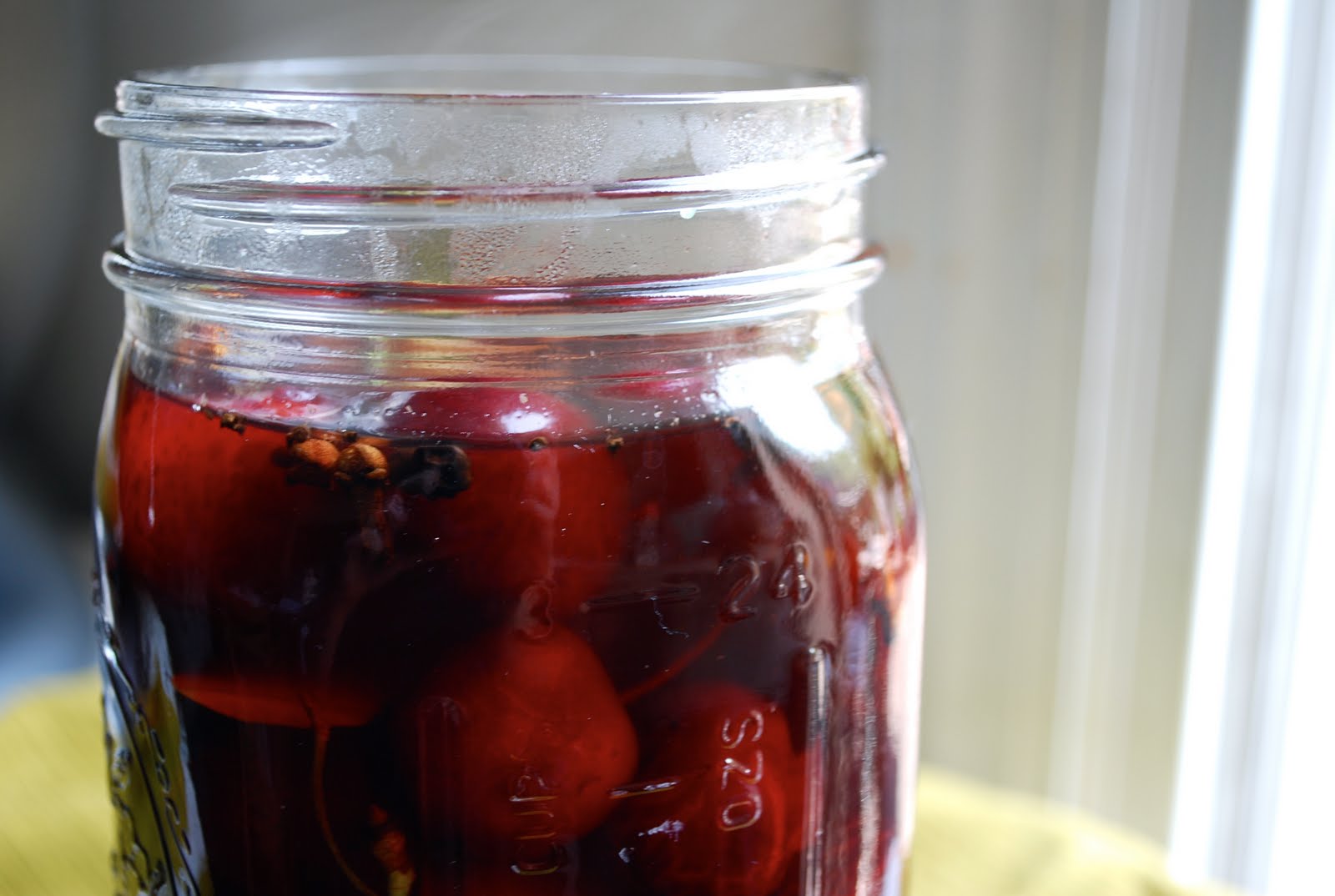 quick pickled cherries and cucumbers Brooklyn Supper