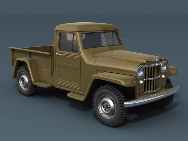 Marcadores 1959 3D pickup Willys