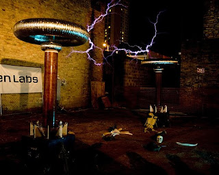 Creepy circus song's tesla coil generators