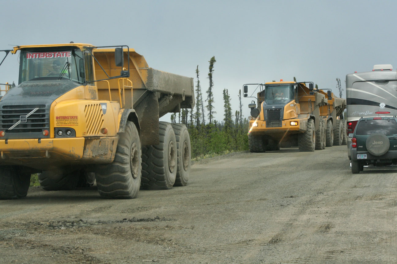 Road Trip Alaska Bound Construction and Frost Heaves!