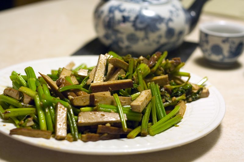 TASTY TRIX An Antidote for Gluttony Spicy Baked Tofu with Chinese Celery