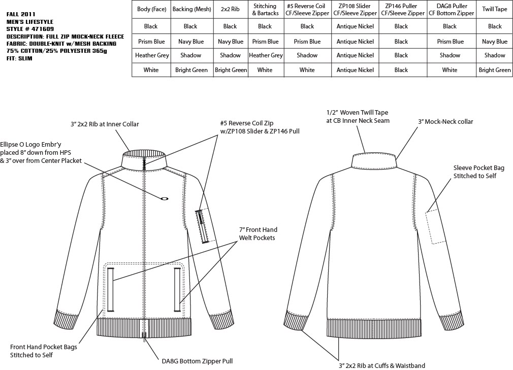 Portfolio Men's Fleece Jacket B&W