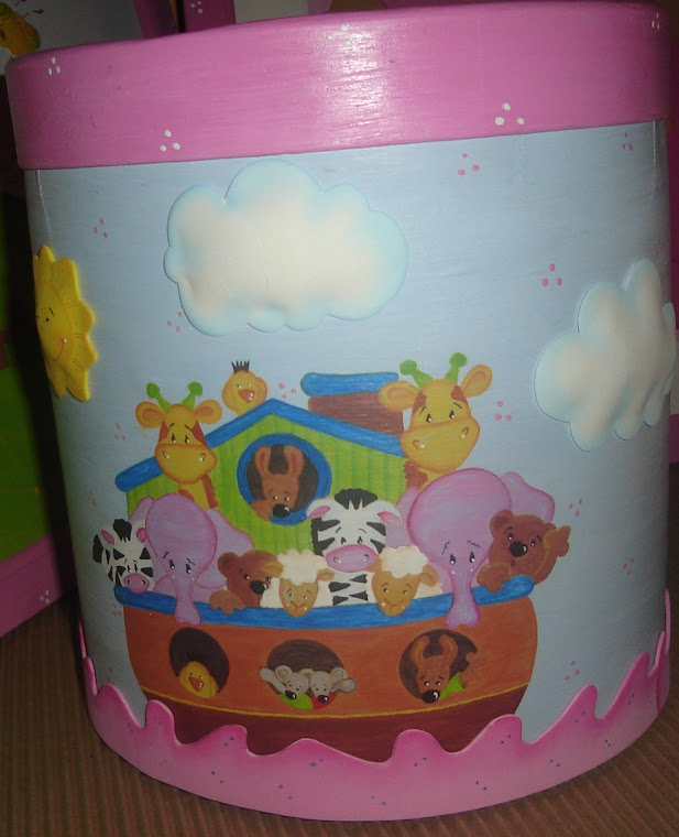 caja redonda arca rosa