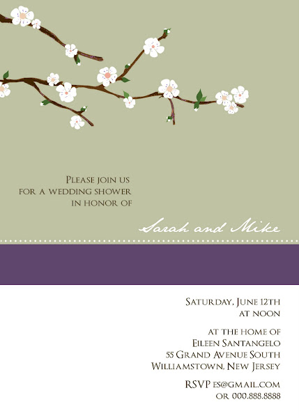 Cherry Blossom Bridal Shower Invitation