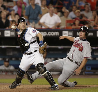 LoDuca gets the first out of the 9th inning at home plate