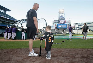 Jackson gets ready for batting practice