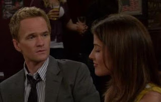 Barney makes a sad face when Robin says she's leaving