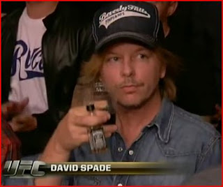 David Spade drinking Jack and Coke at UFC 104