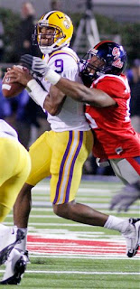 LSU sacked for a loss of 9