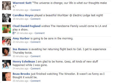 Random Facebook Friend Status