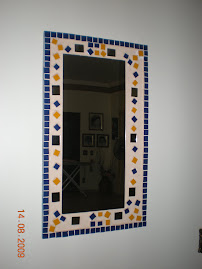 Espelho em mosaico reciclável