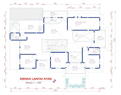 denah dan gambar rumah on rumah dan inspirasinya: Gambar denah rumah + prespektiv 4