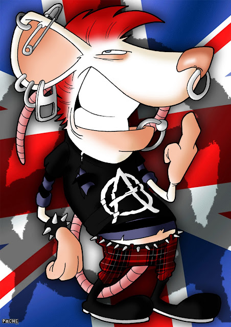 Ilustración Rata Punk