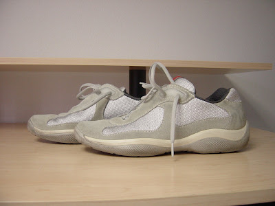 prada americas cup grey suede