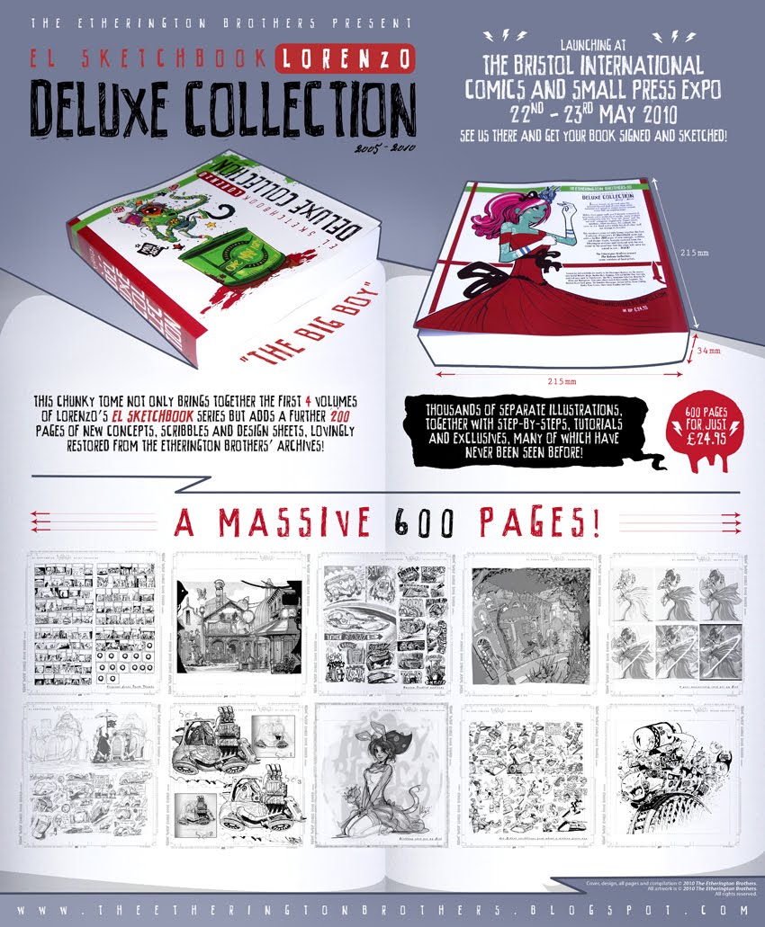 The Etherington Brothers: MASSIVE 600 page sketchbook being released at the  Bristol Comic Convention in May!
