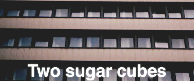 Two sugar cubes