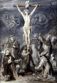 Christ on the Cross being adored by the Saints of the Dominican Order