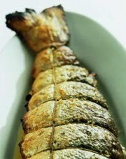 Whole Salmon filled with Pumpkin and Coriander
