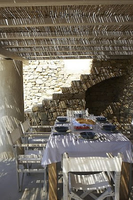 ESTILO RUSTICO: GALERIAS CON TECHOS DE CAÑA Y RAMAS