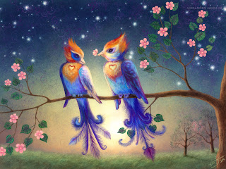 Wall paper ภาพฉากหลังสวยๆๆ Birds-in-Love