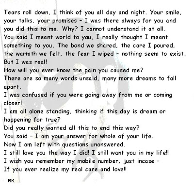 poems of love lost.