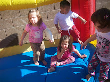 The kids in the bouncy house!