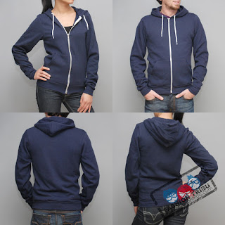 American Apparel Gilet_zip_capuche_american_apparel_marine