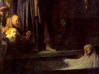Rembrandt's depiction of the raising of Lazarus Rembrandt's depiction of the raising of Lazarus