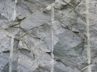Drilled and blasted rock face