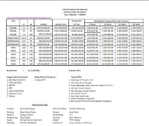 Daftar Harga