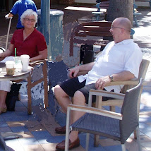 Ron and Laura Relaxing Mid-Day on the Sabbath at Starbuck's