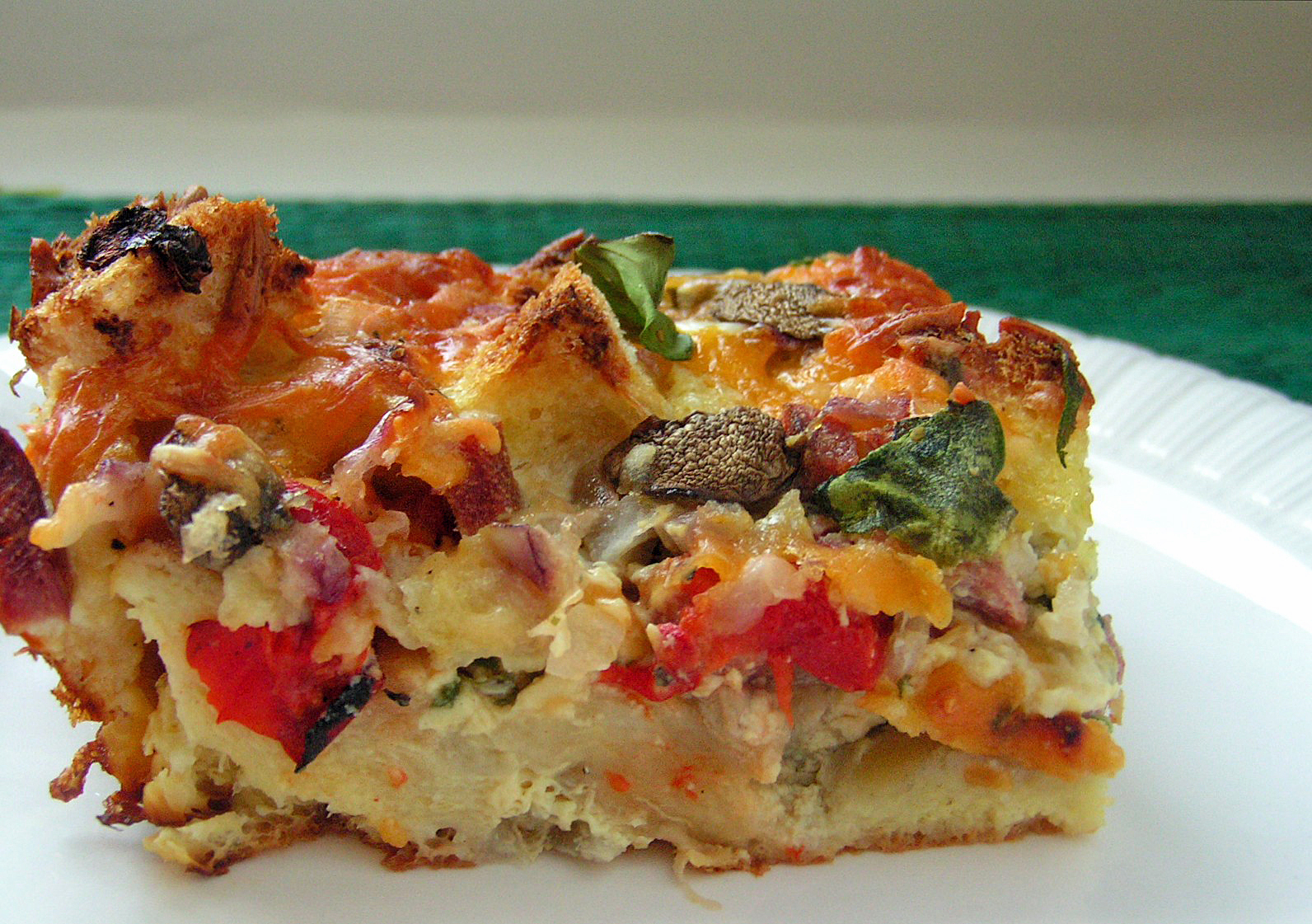 HAM & CHEESE STRATA Butter With a Side of Bread